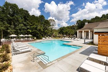 Waterscaped swimming pool